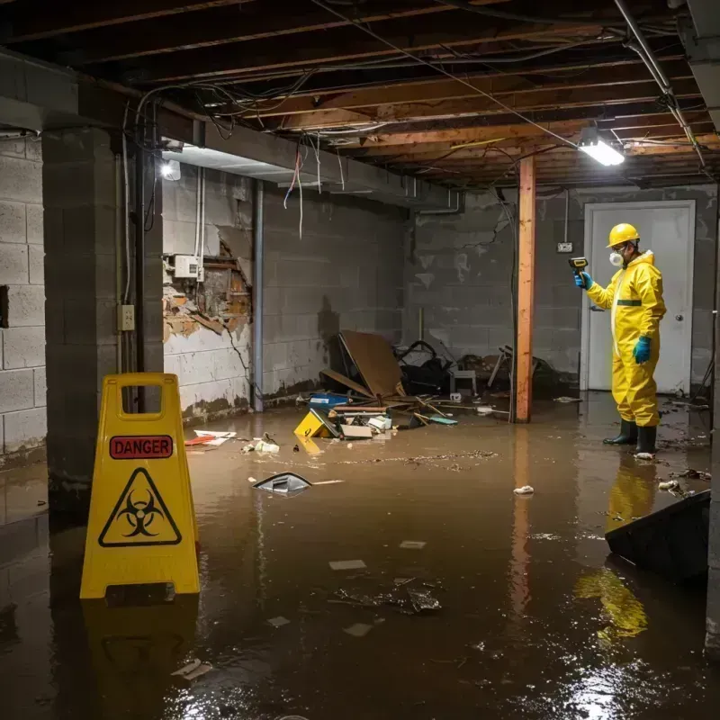 Flooded Basement Electrical Hazard in Cottleville, MO Property